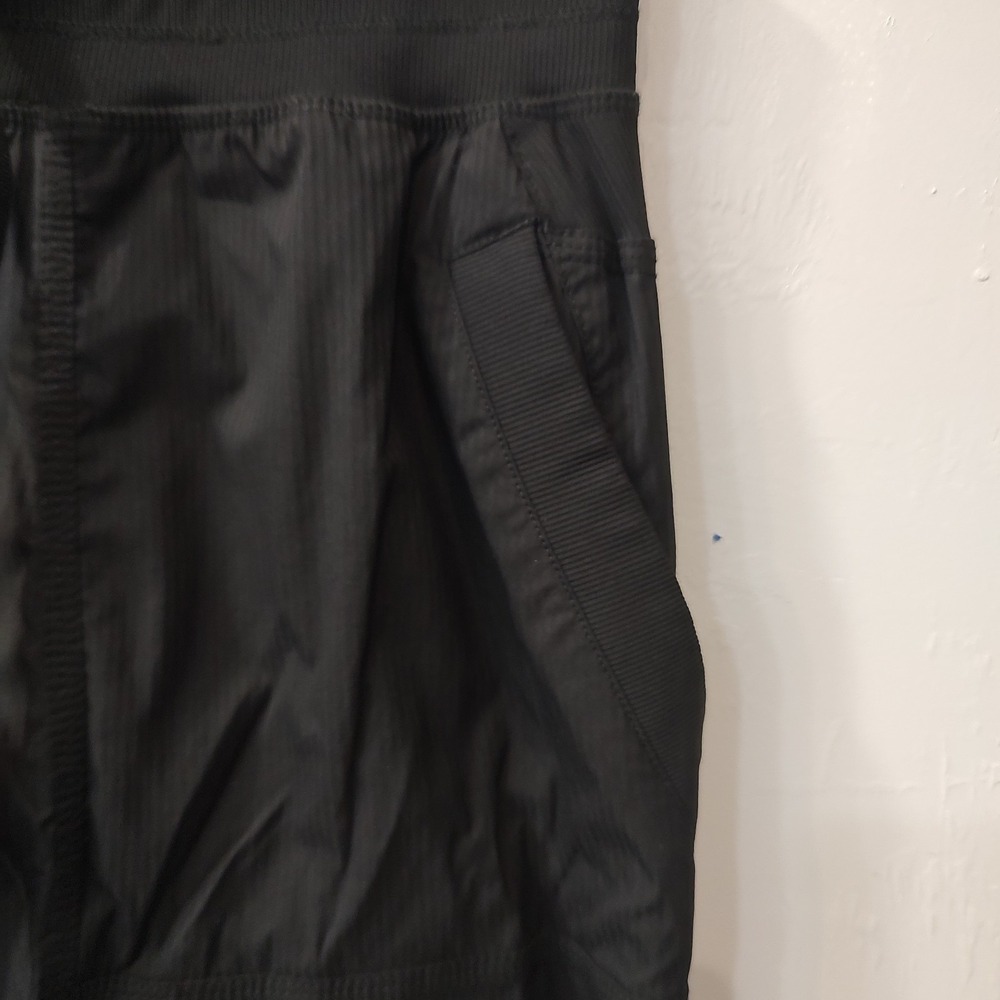 American Tall Flare Pants Women Sz Medium Black High Rise Pockets Rip Stop 33" - Picture 2 of 8
